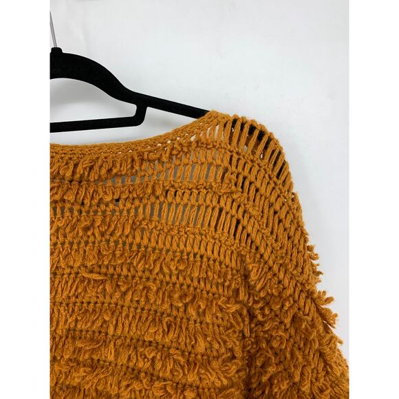 Stolen Girlfriends Club Duster Sweater Womens 10 Looped Yarn Burnt Orange - Picture 9 of 10